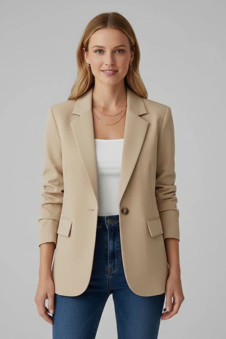 Black Blazer for Women | Notched Lapel Tailored Jacket 0