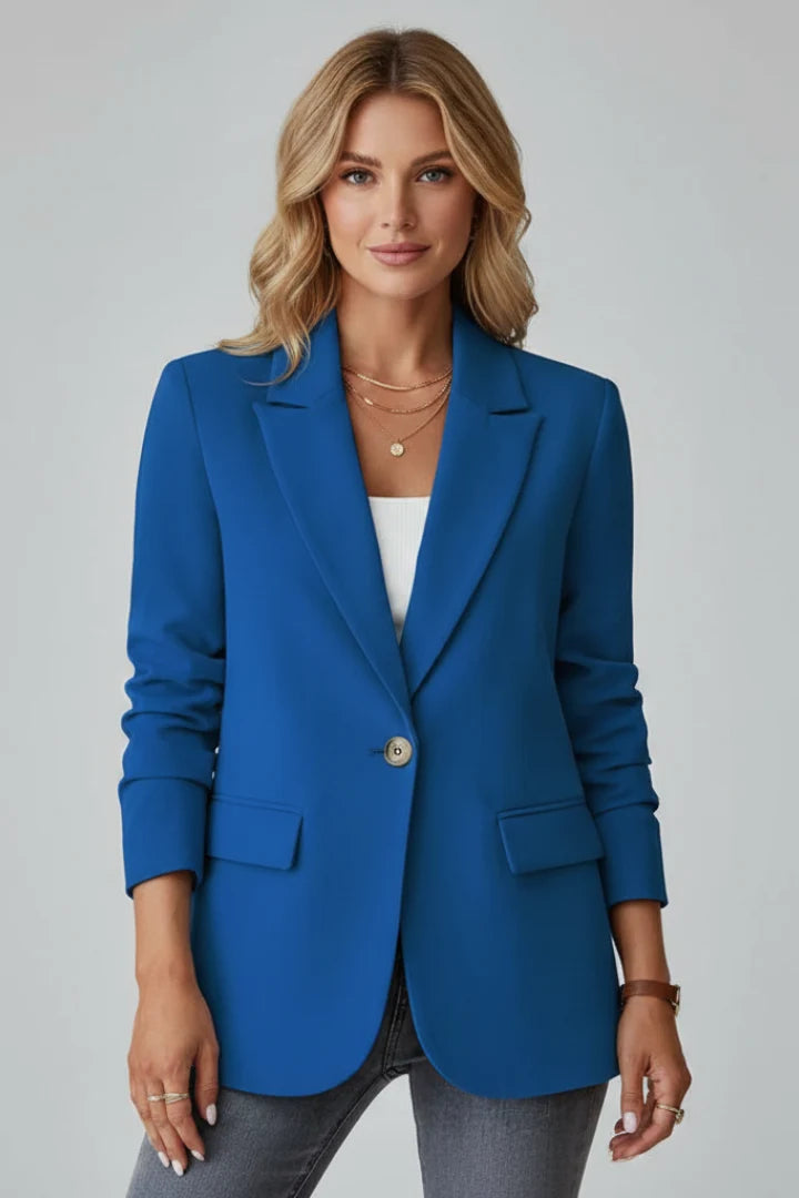 Black Blazer for Women | Notched Lapel Tailored Jacket 9