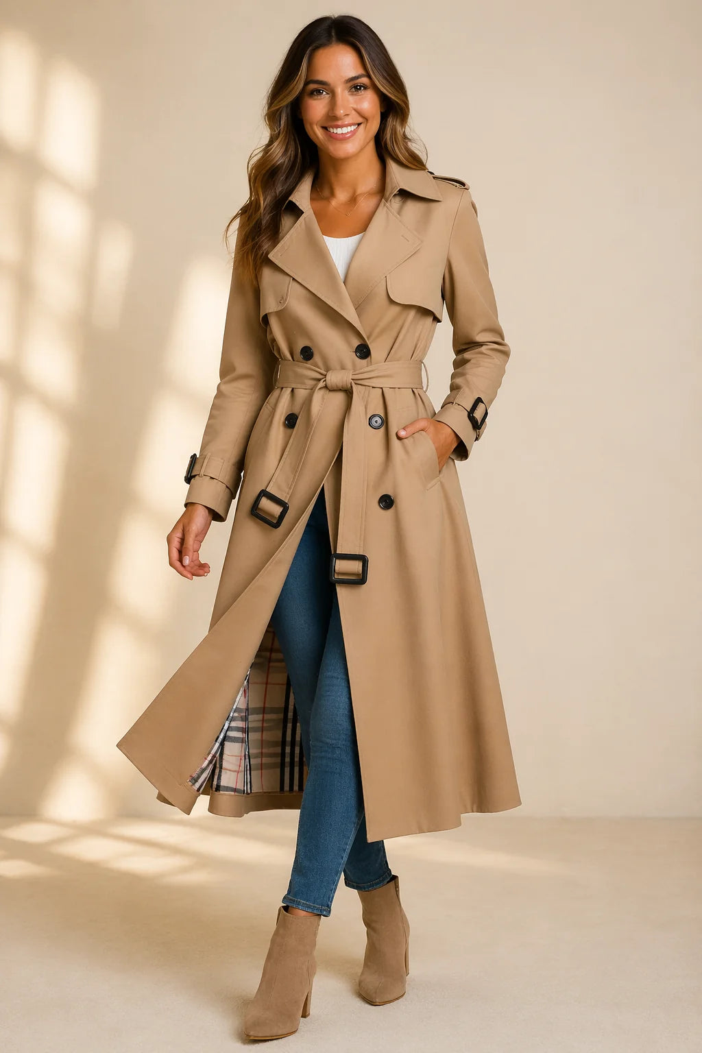 Classic Double Breasted Trench Coat ? Timeless Style & Flattering Fit 2