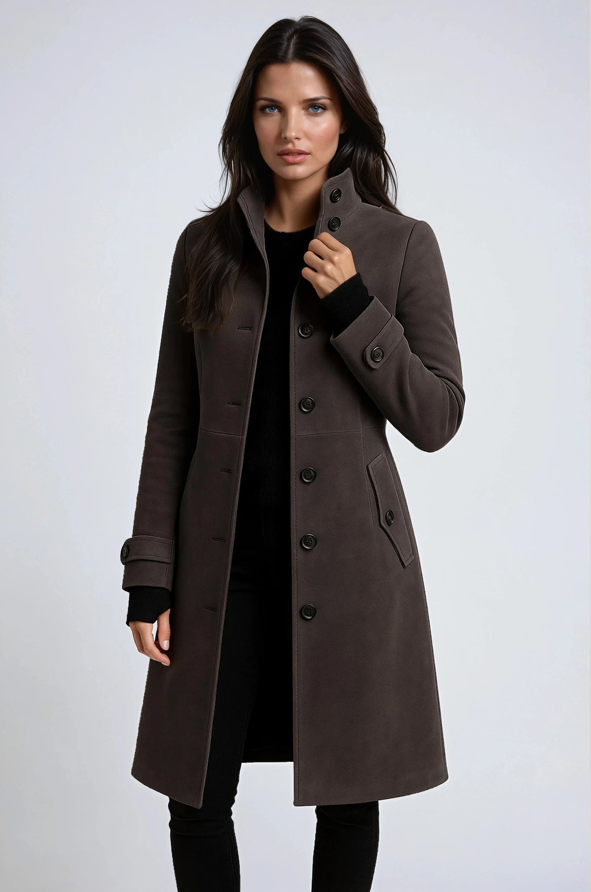 Isolde | High-Collared Women's Trench Coat 0