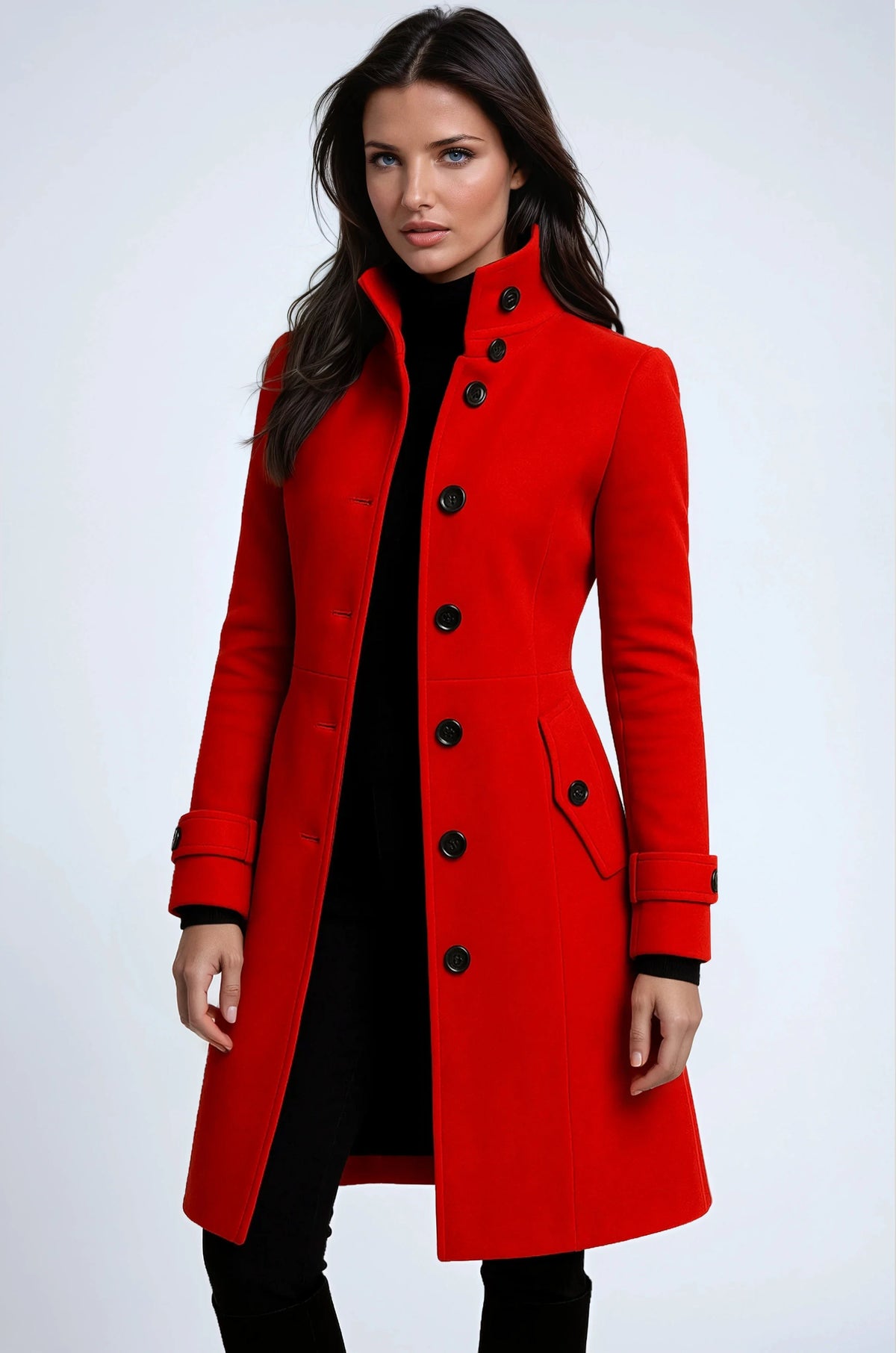 Isolde | High-Collared Women's Trench Coat 2