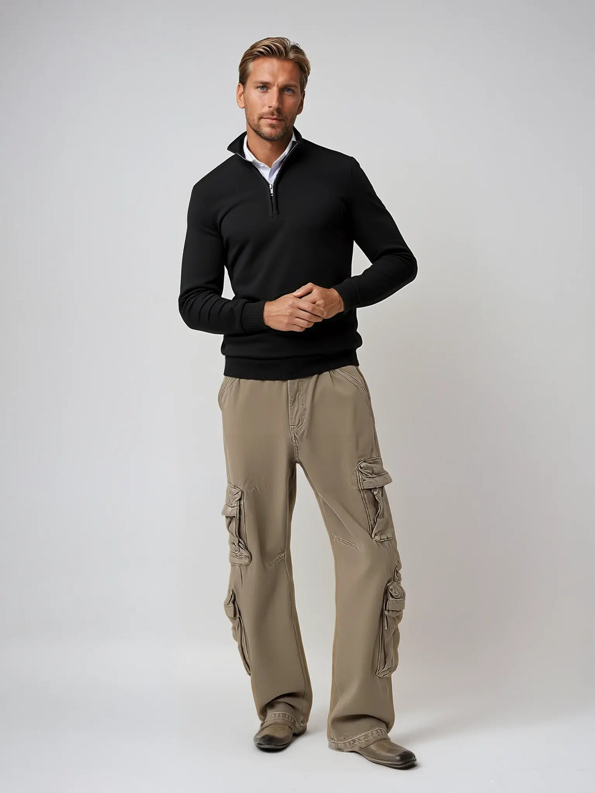 Men's Classic Half-Zip Sweater | Stylish Casual Knit Top 2