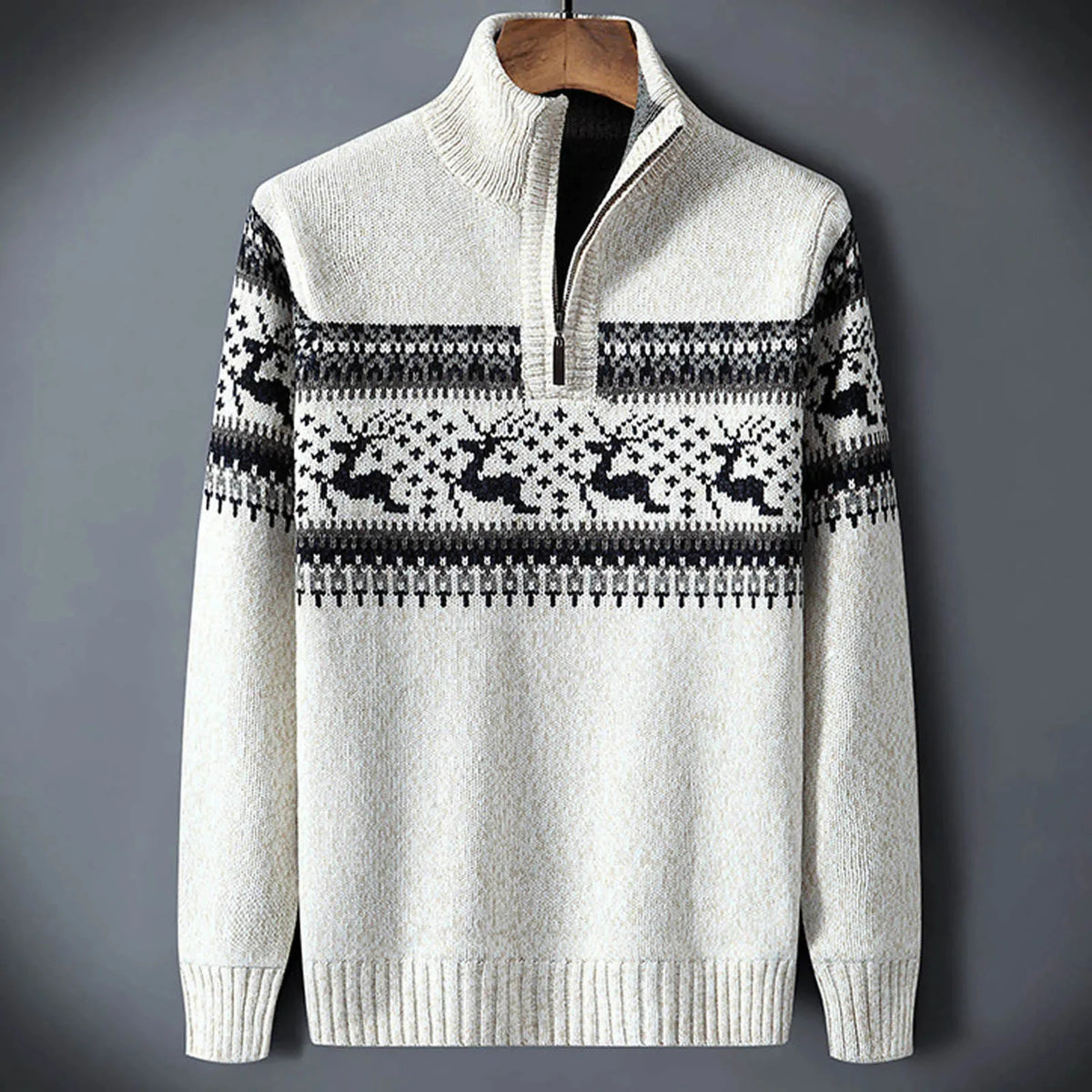 Men's Fair Isle Half-Zip Sweater | Christmas Sweater 2