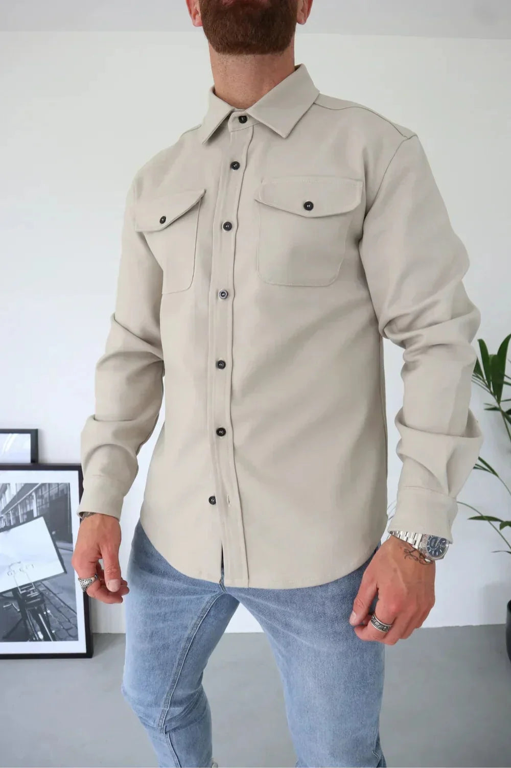 Men's Long Sleeve Shirt Jacket – Stylish Comfort for Every Occasion 8