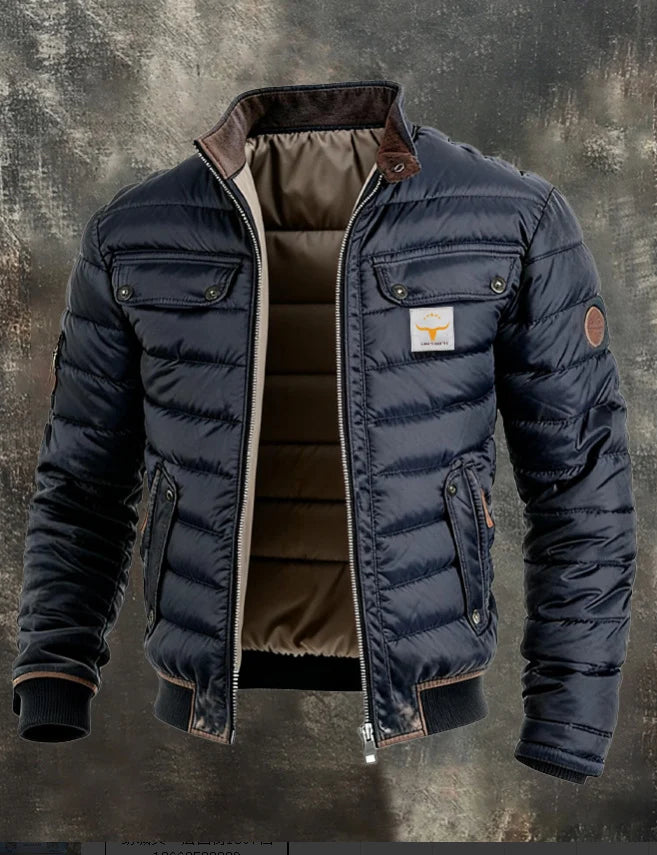 Men's Vintage Stand Collar Jacket | Men's Jacket Relaxed Fit 0