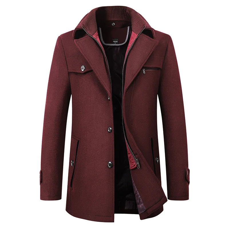 Men's Waterproof Winter Jacket with Notched Lapel | Men's Coat 2