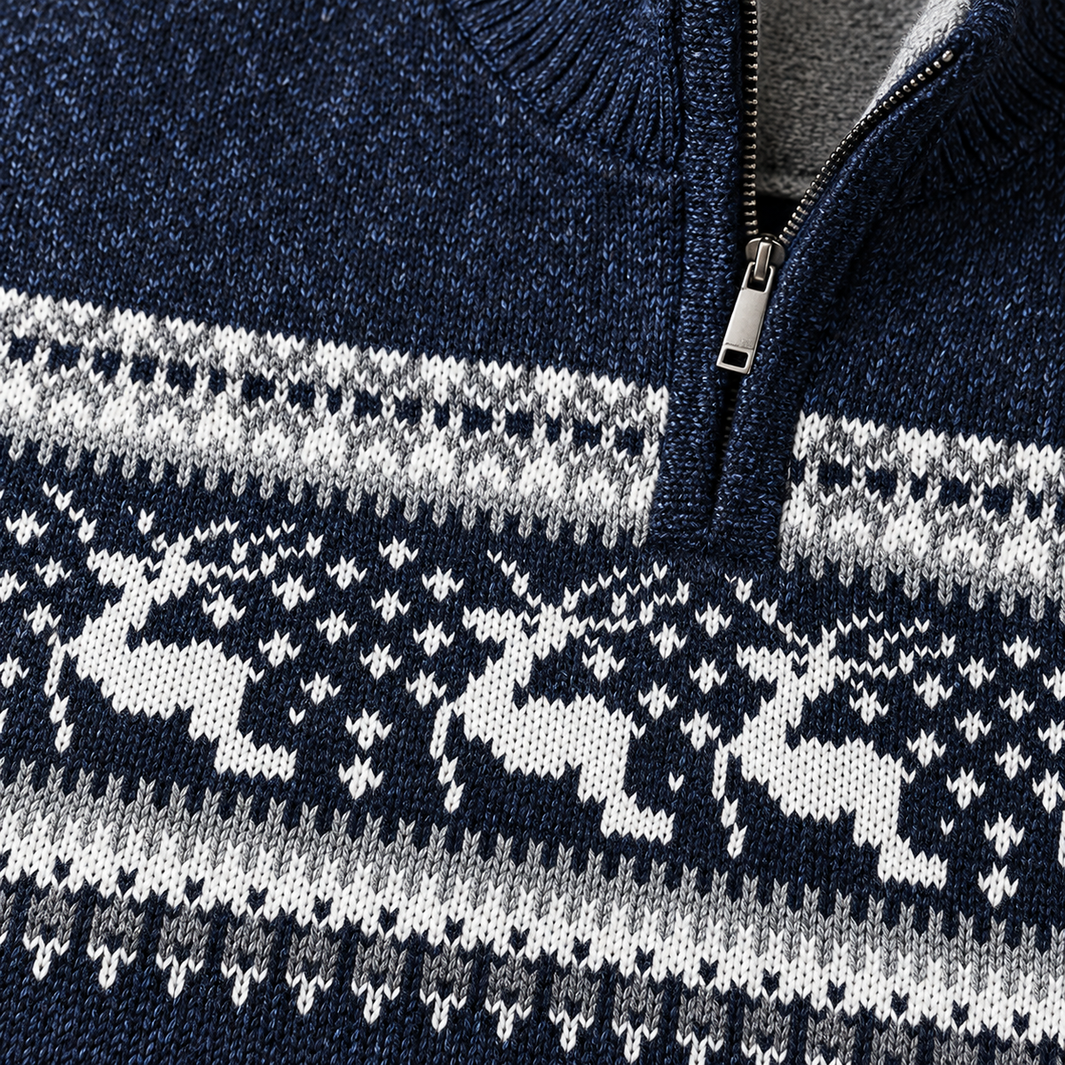 Men's Fair Isle Half-Zip Sweater | Christmas Sweater