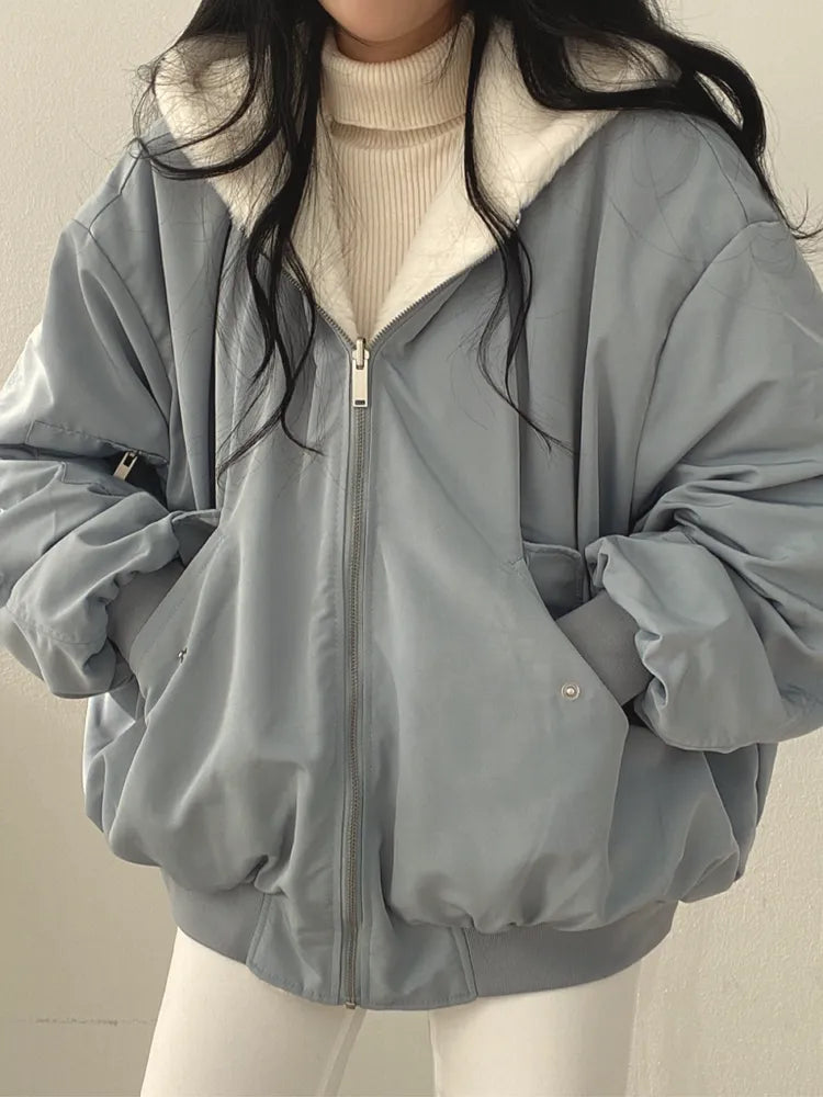 Women's Double-Sided Winter Jacket with Sheepskin Lining 2