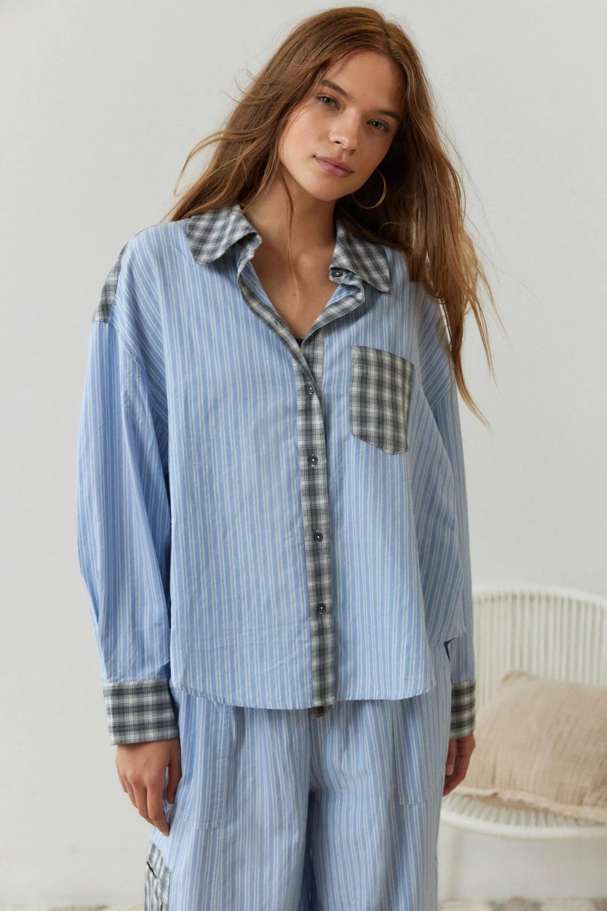 Women's Two-Piece Cotton Pajama Set Soft Stretchy Comfort 1