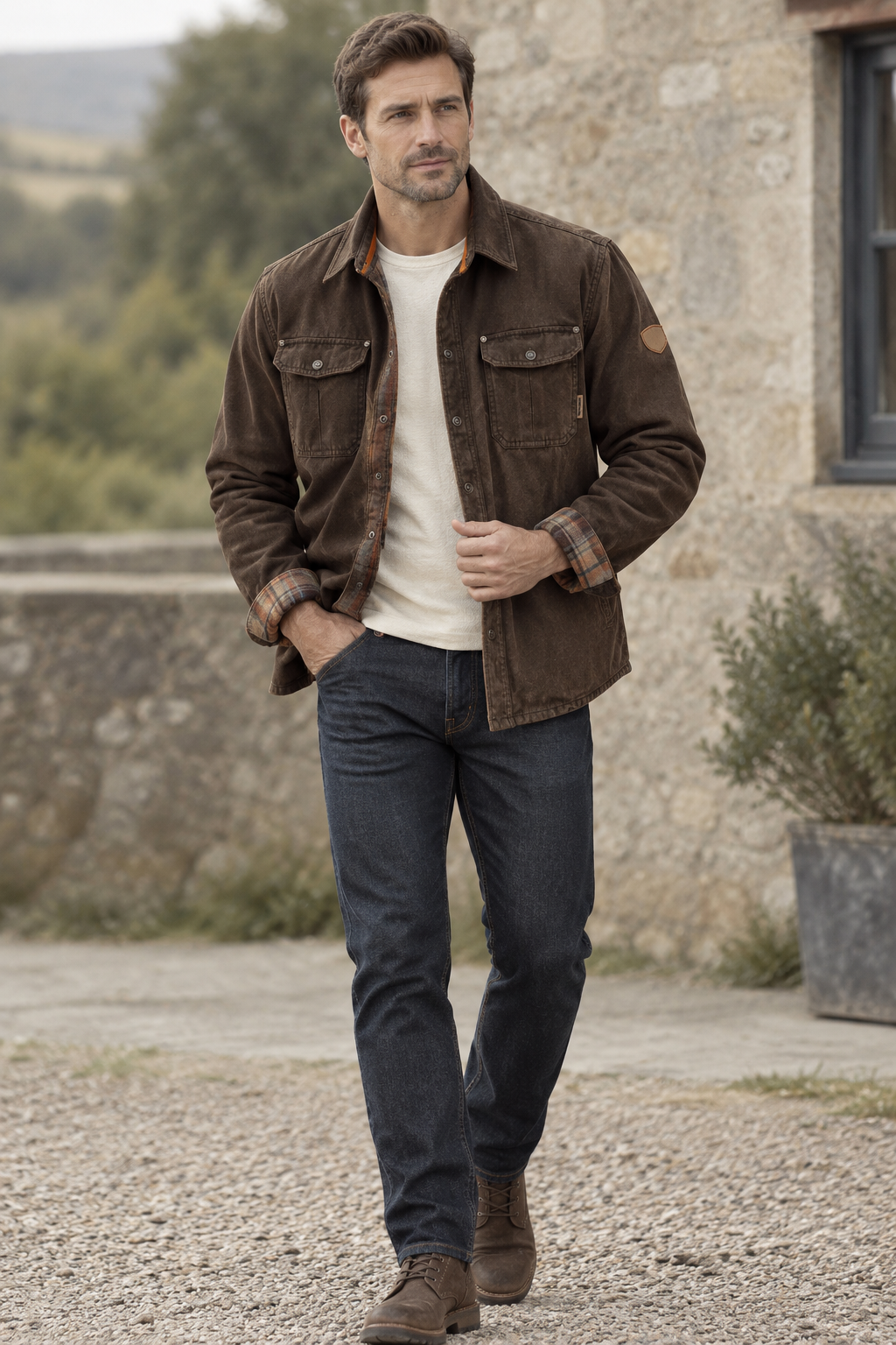 Men's All-Season Waxed Trucker Jacket Rugged Style & Lasting Durability