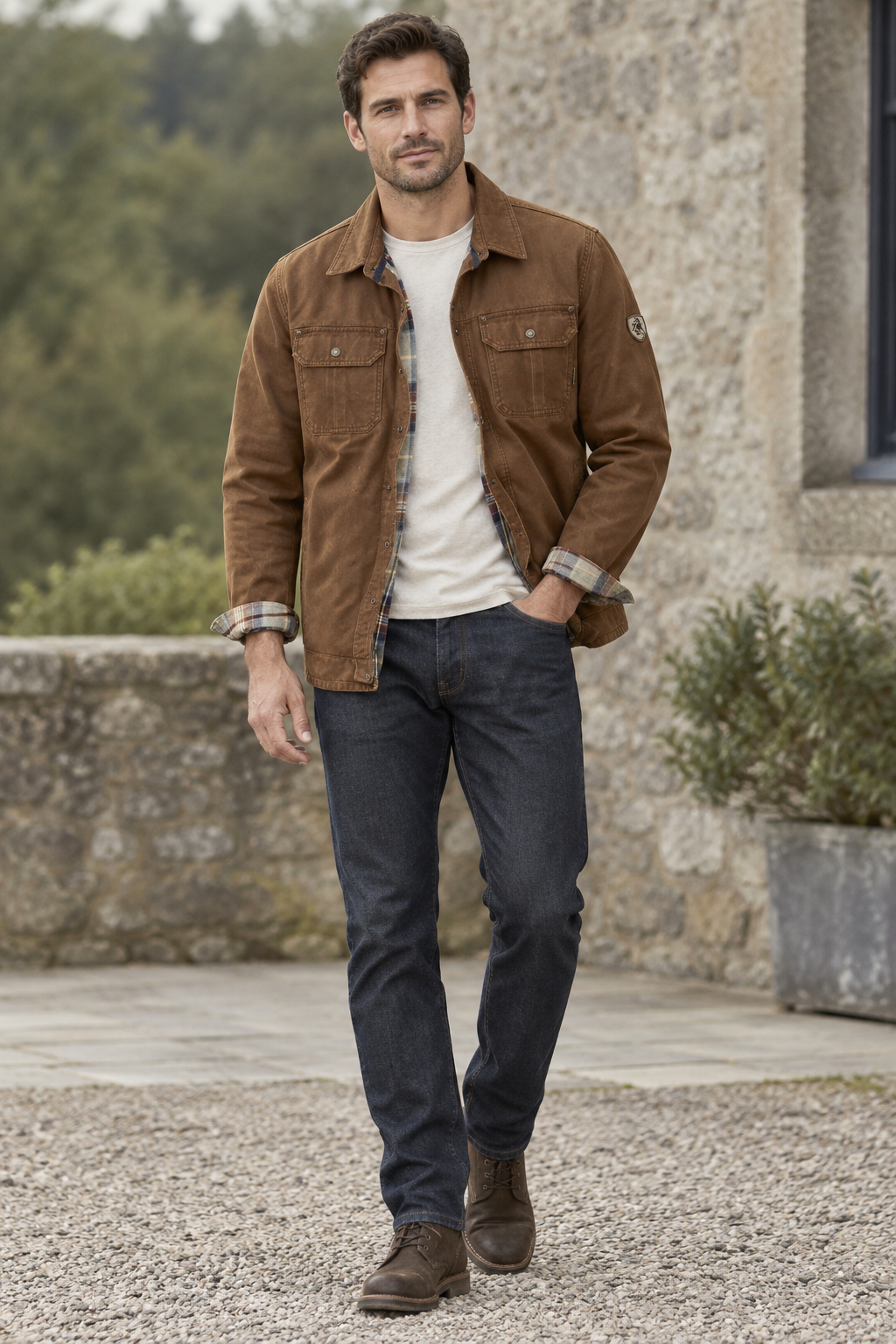 Men's All-Season Waxed Trucker Jacket Rugged Style & Lasting Durability