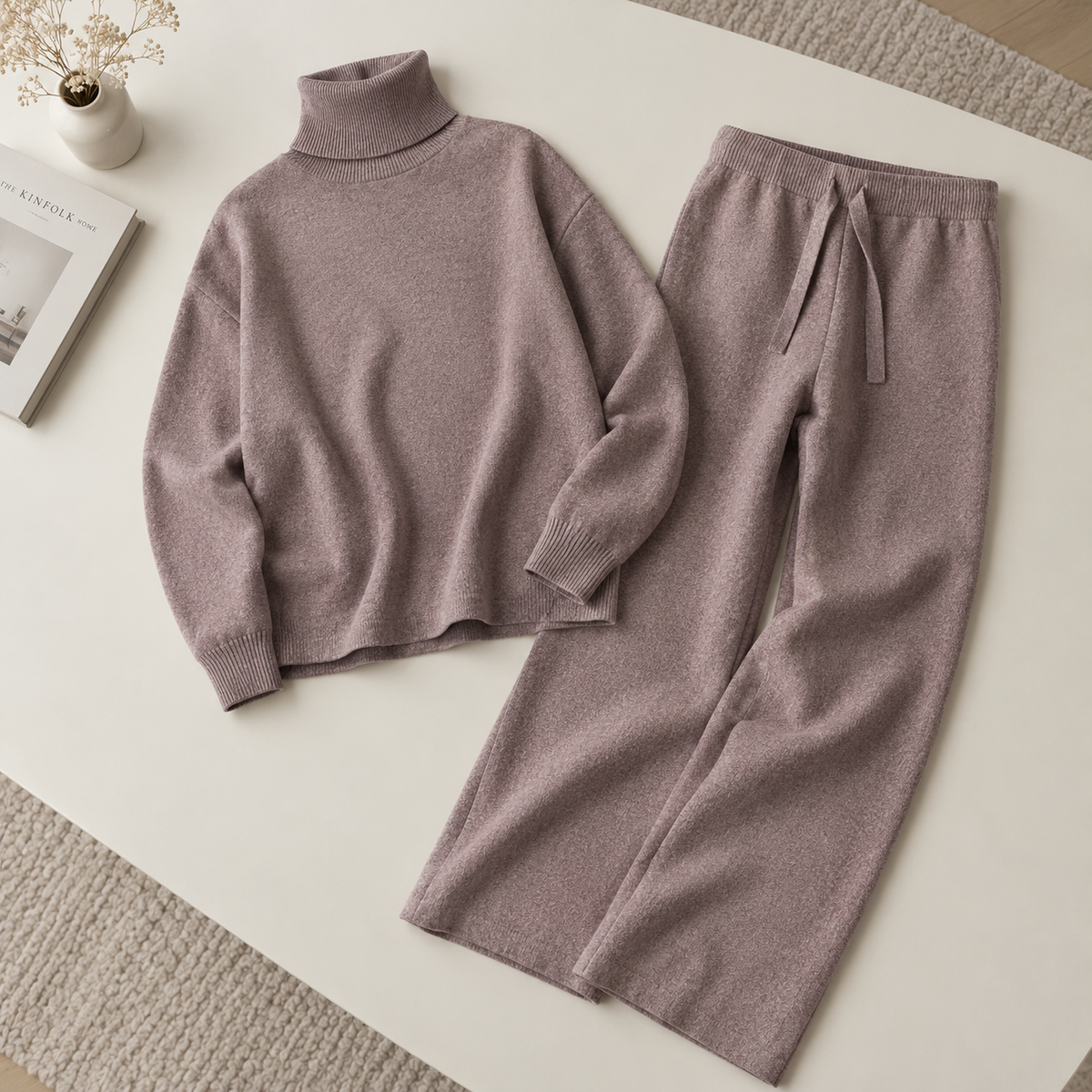 Women's Cozy Sweater and Pants Set Comfortable Loungewear