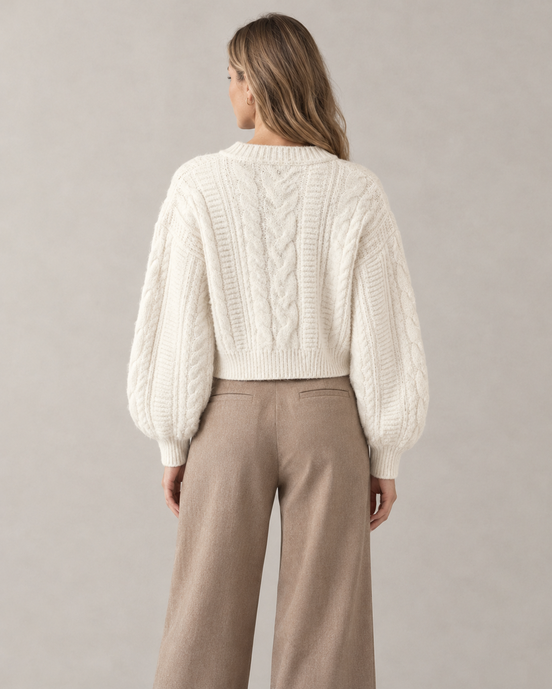White Merino Wool Cardigan | Women's Sweater