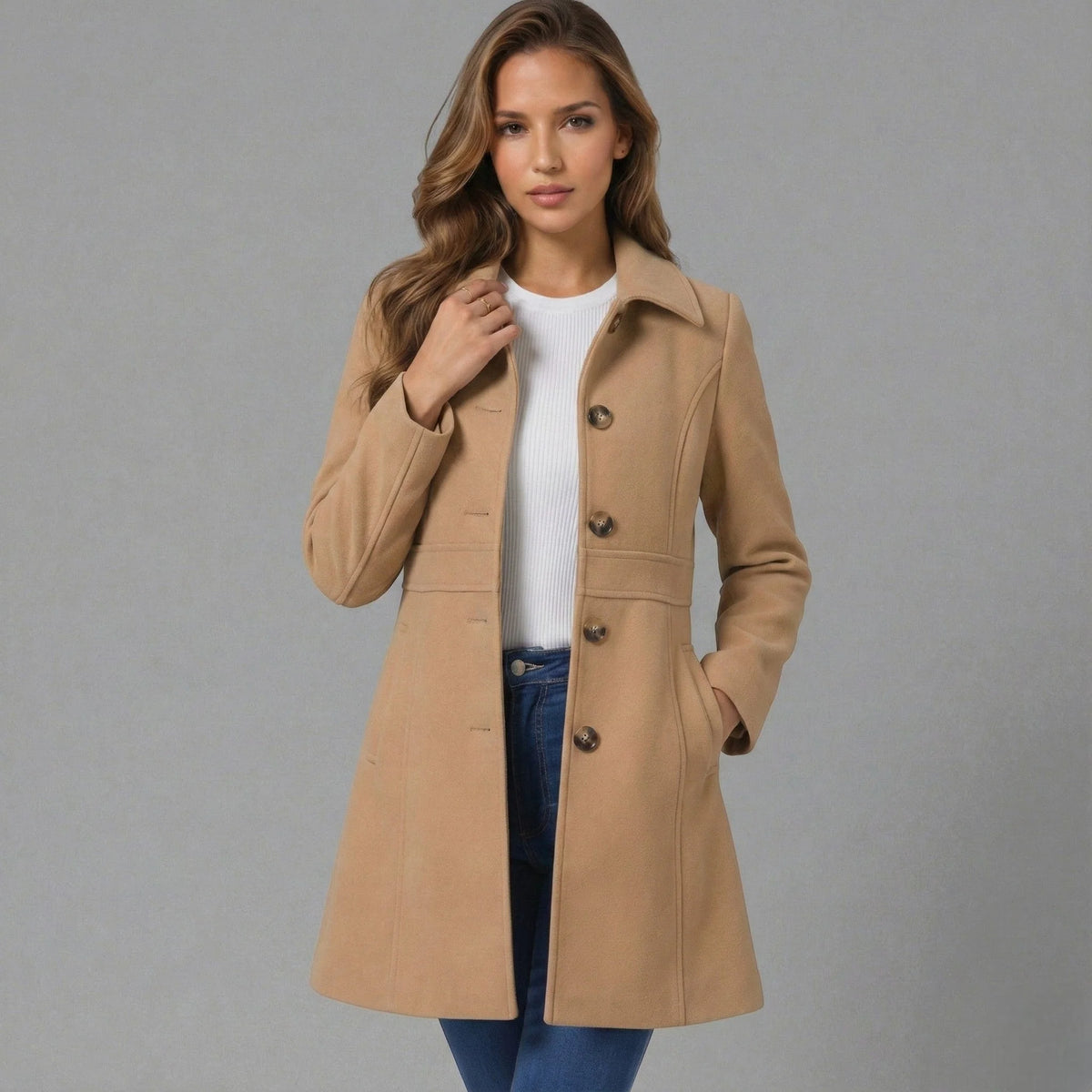 Elegant A-Line Coat ? Flattering Silhouette with Timeless Style 5