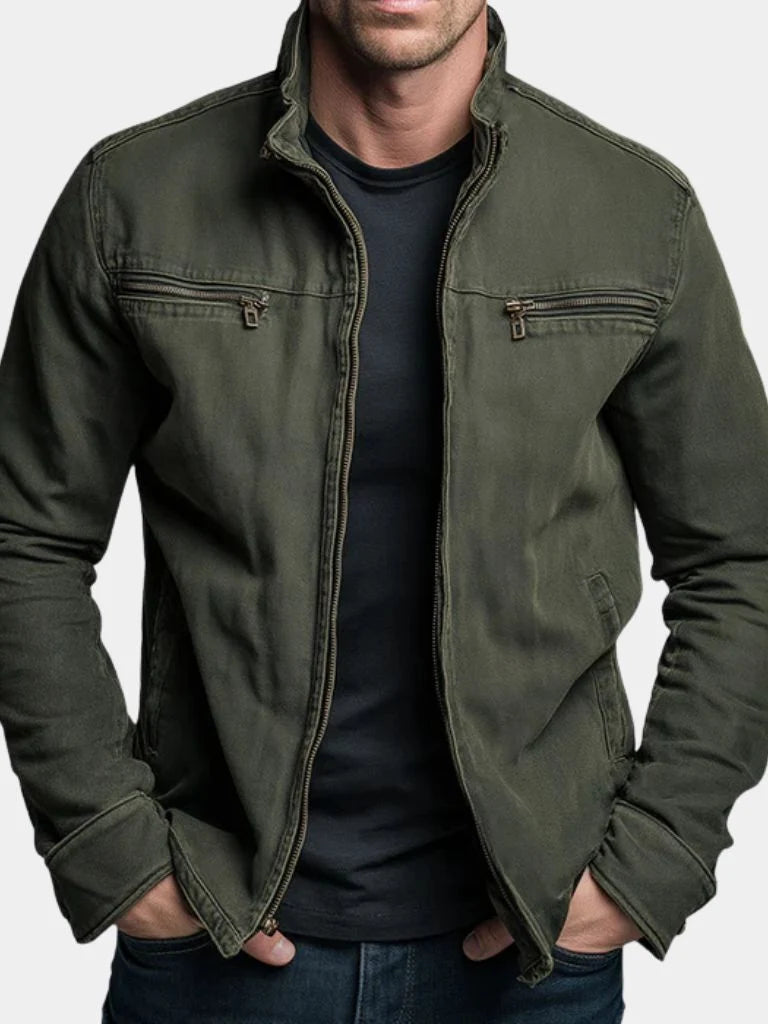 Heritage Olive Green Men's Field Jacket | All-Season Layering 1