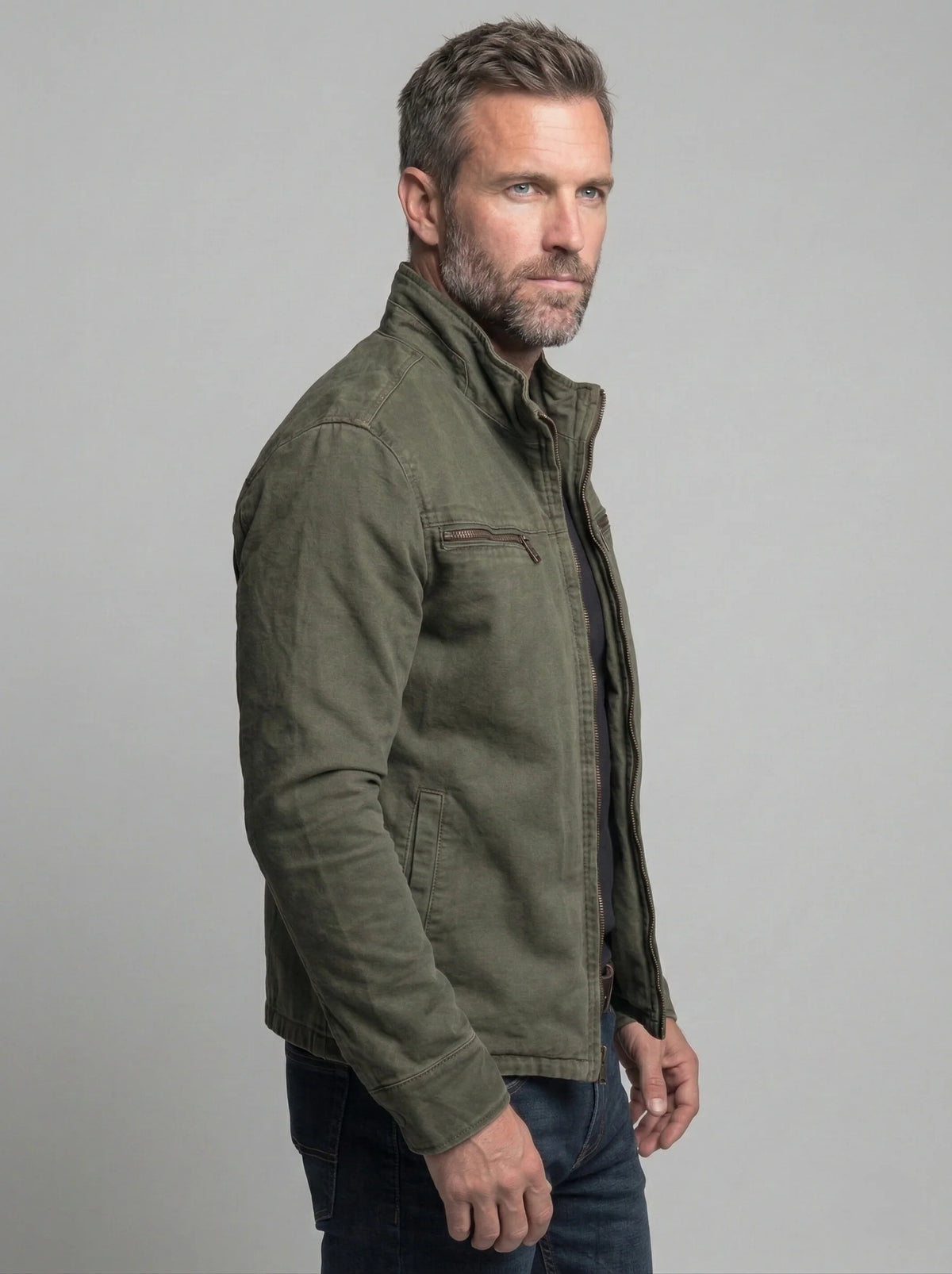 Heritage Olive Green Men's Field Jacket | All-Season Layering 3