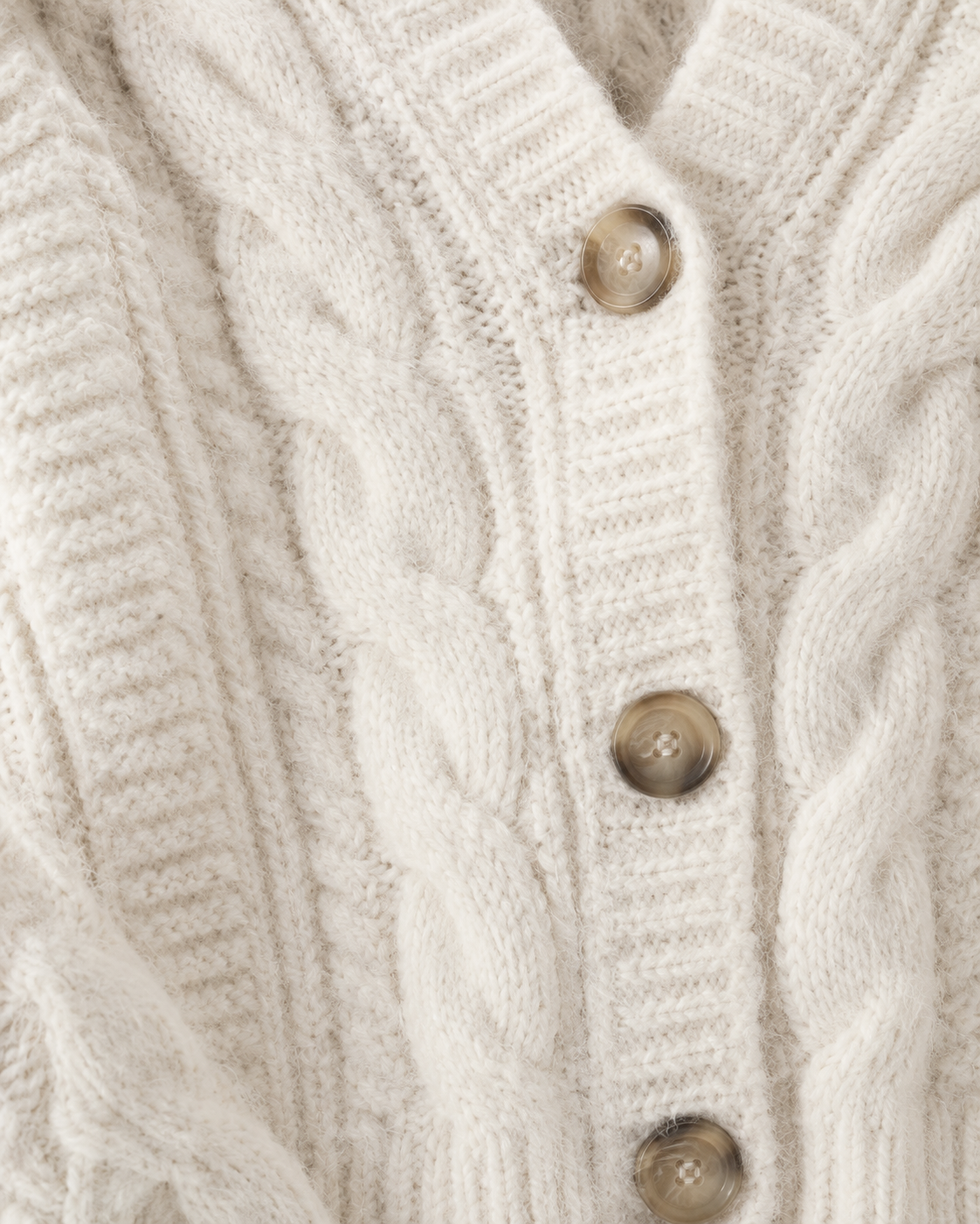 White Merino Wool Cardigan | Women's Sweater
