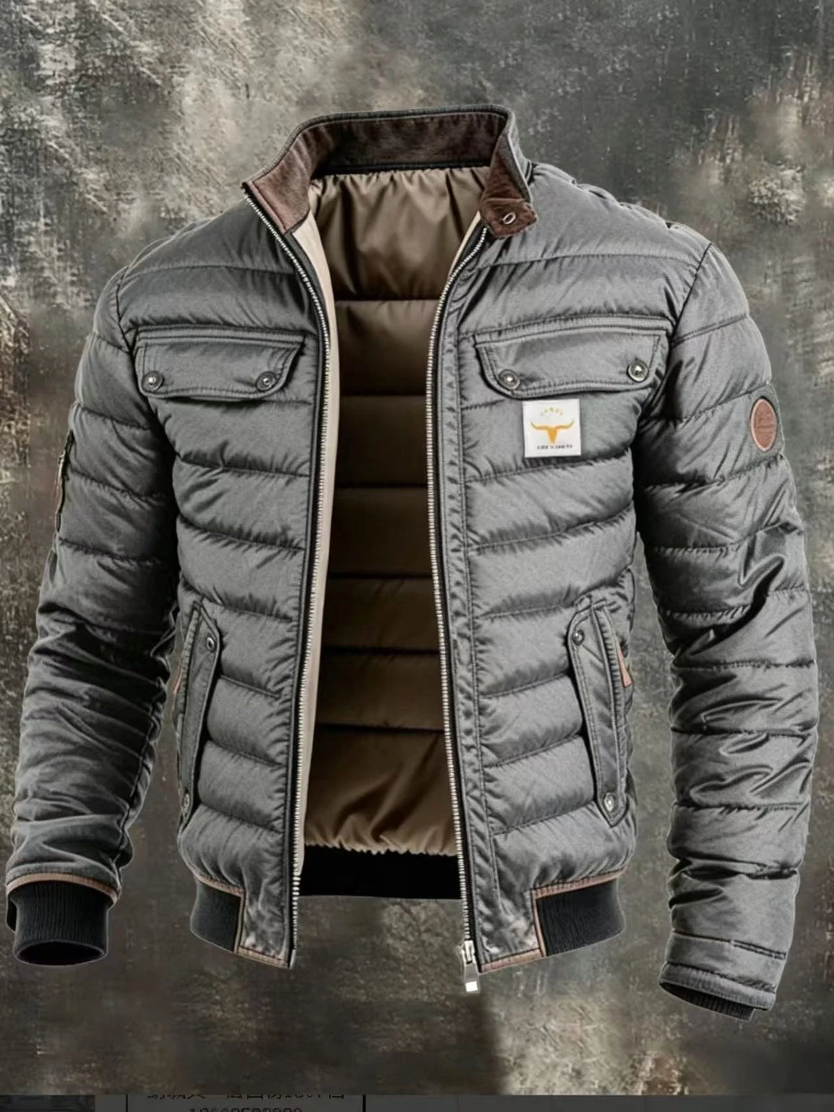 Men's Vintage Stand Collar Jacket | Men's Jacket Relaxed Fit 3