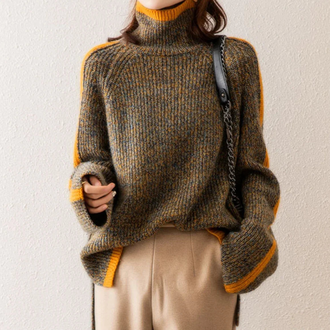 Vienna Knitted Turtleneck Sweater | Wool-Blend Knitwear 0