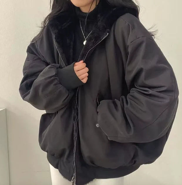 Women's Double-Sided Winter Jacket with Sheepskin Lining 7