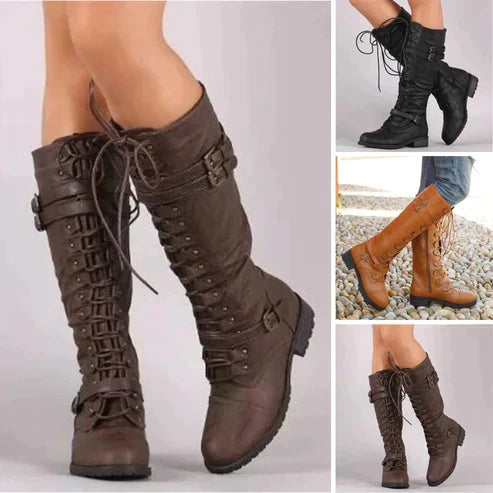 Women's Retro Knee-High Boots ? Timeless Style with All-Day Comfort 3