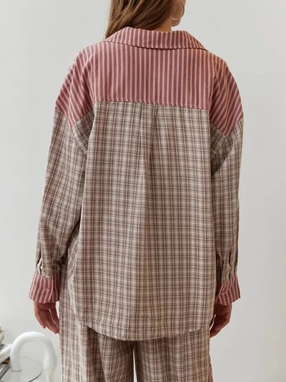Women's Two-Piece Cotton Pajama Set Soft Stretchy Comfort 6